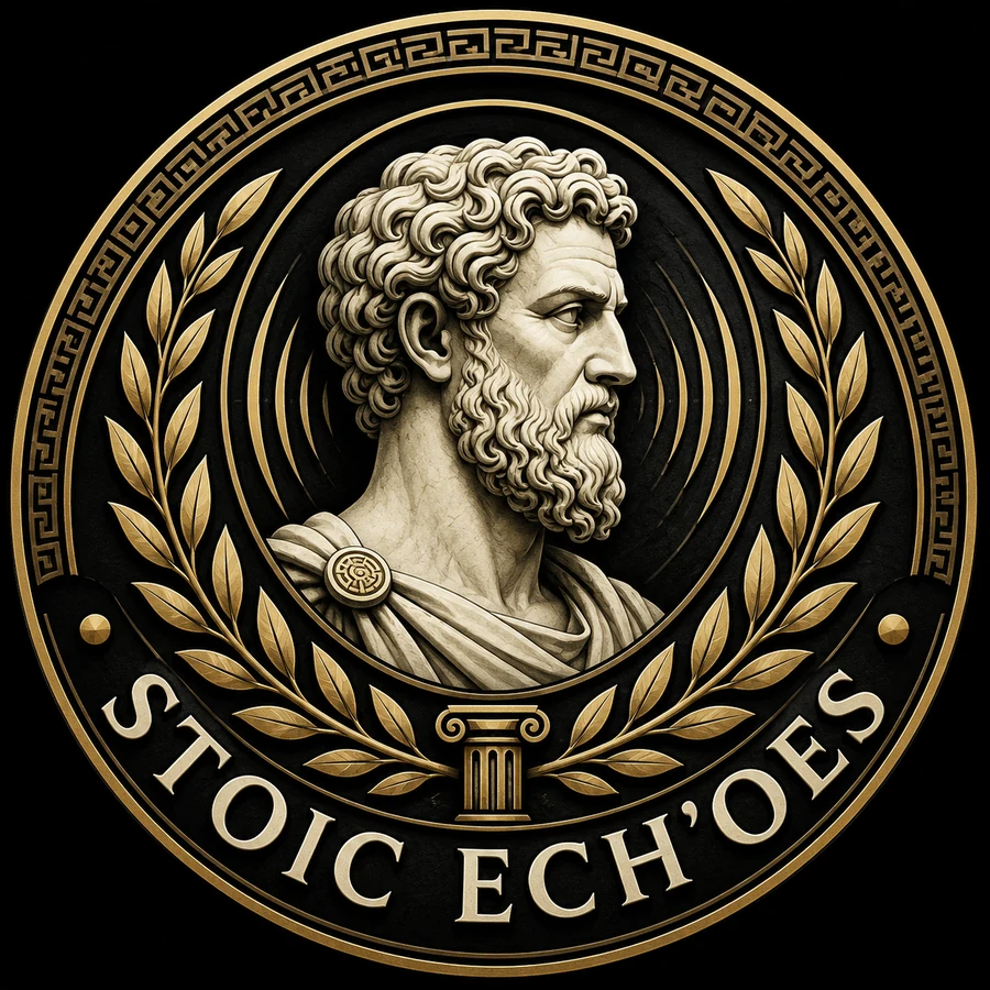 Stoic Ech'oes black and gold emblem